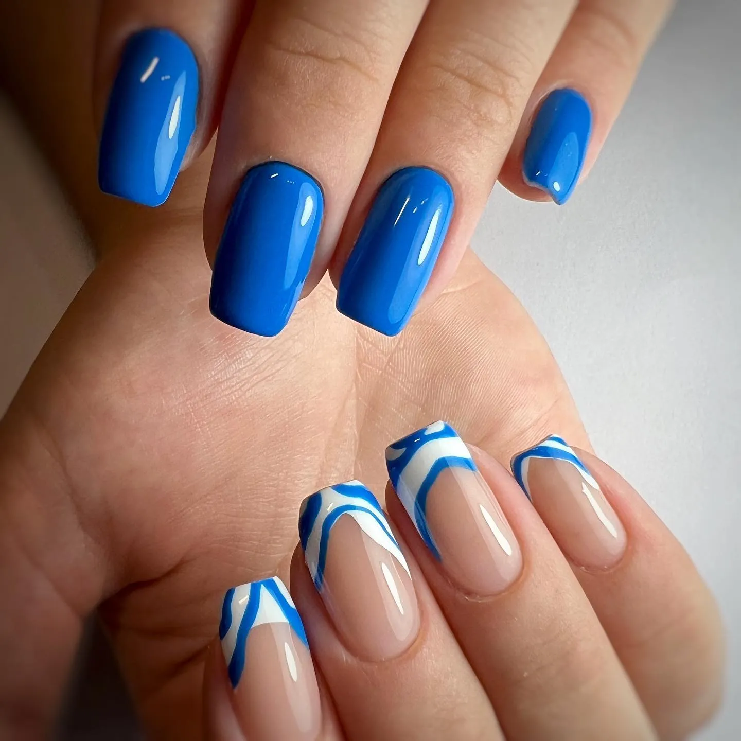 Neon Pop Cobalt Blue Nail Designs