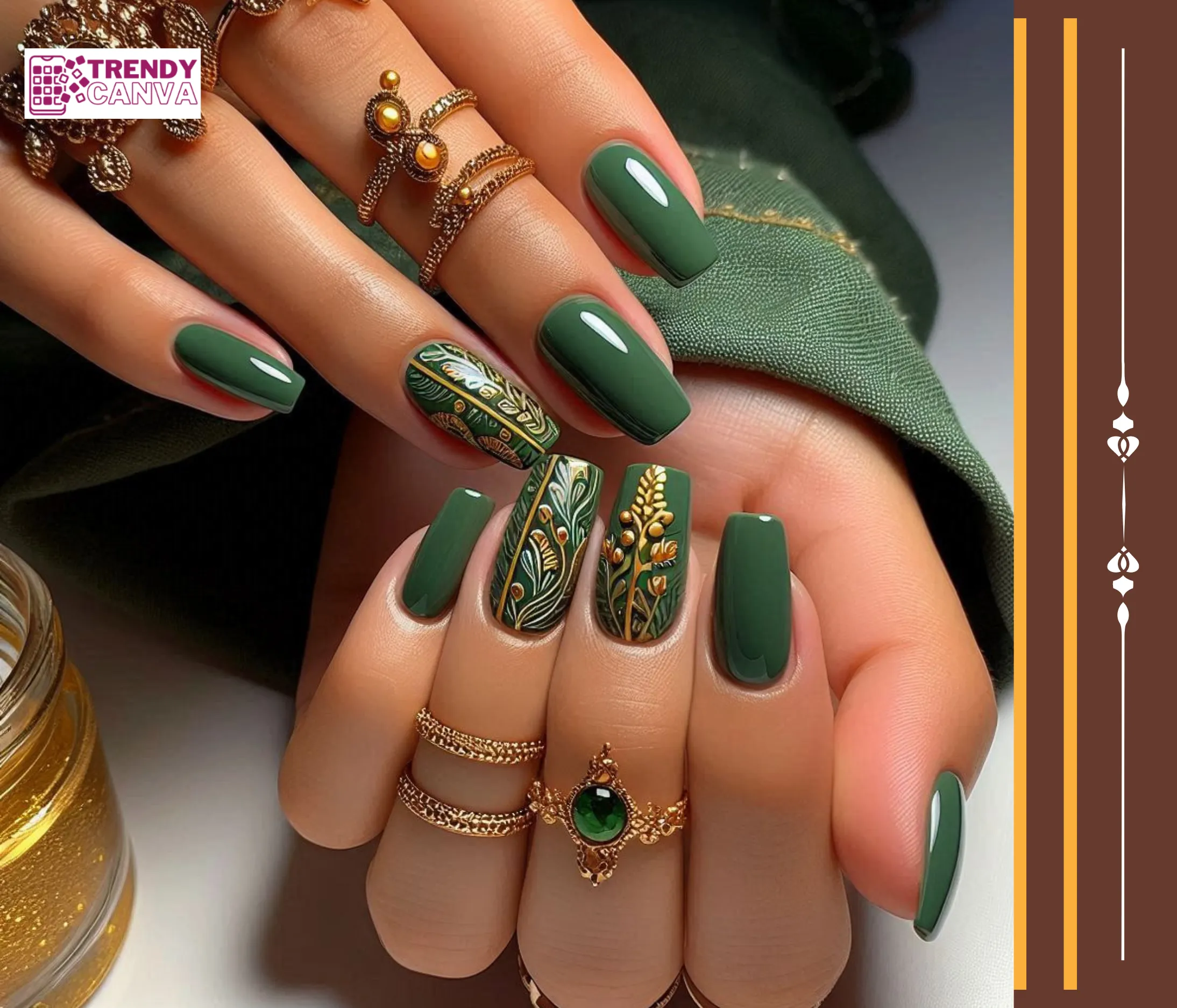 The Classic Green Avocado Nail Designs