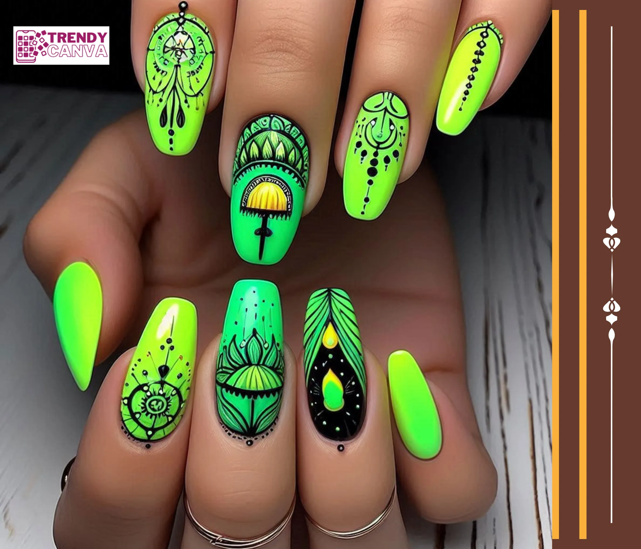 Neon Green Sensation Nail Designs