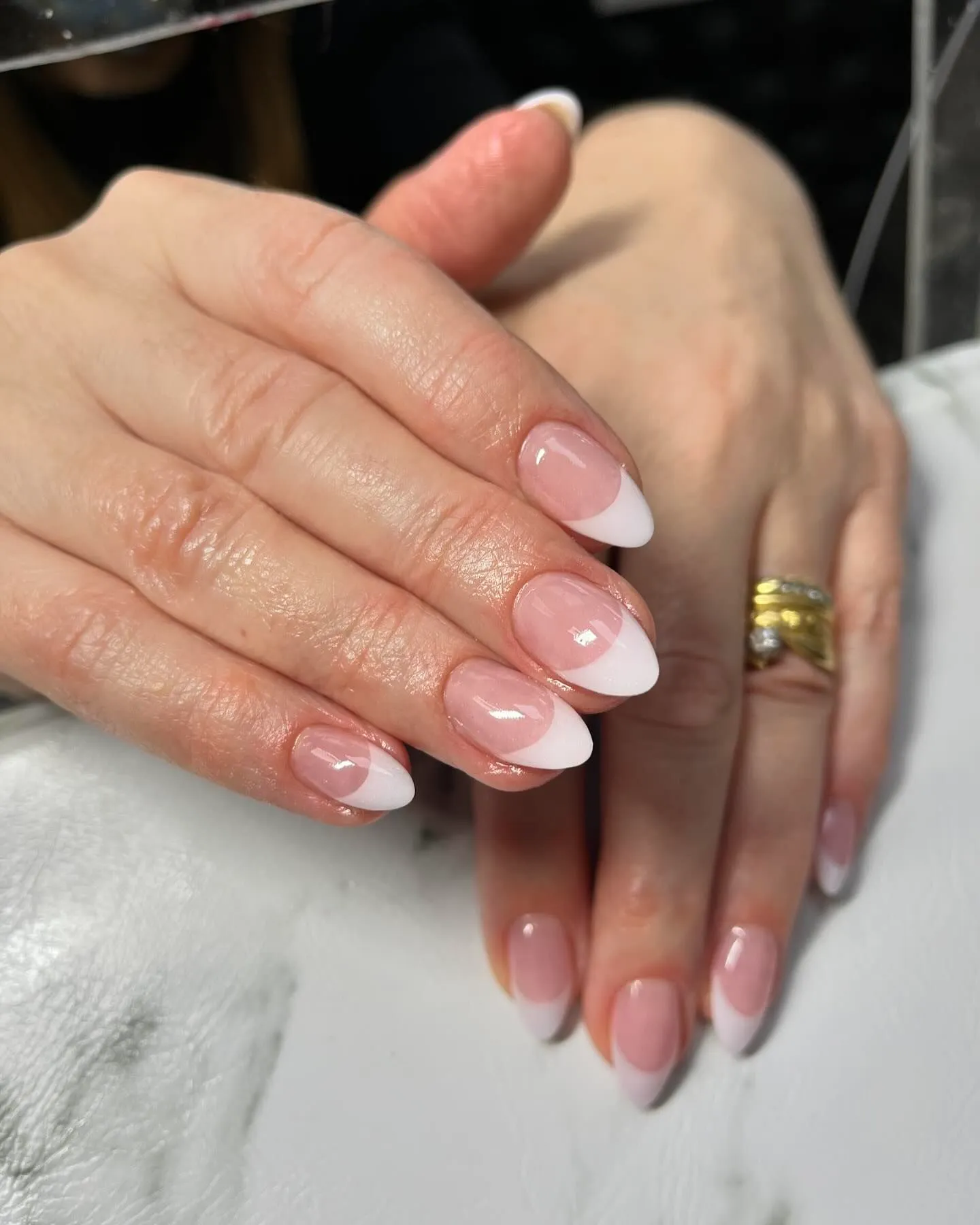 Pink and White Almond Nail Designs