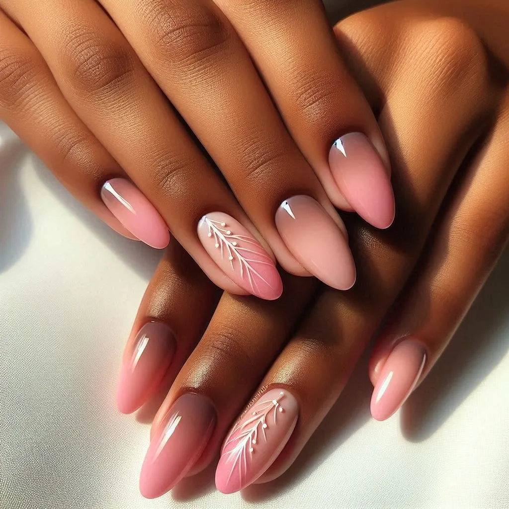 Baby Pink Ombre Nail Designs