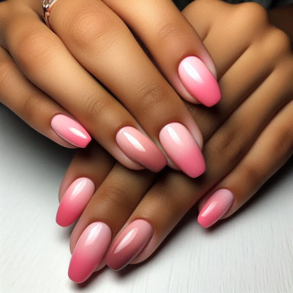 Baby Pink Ombre Nail Designs