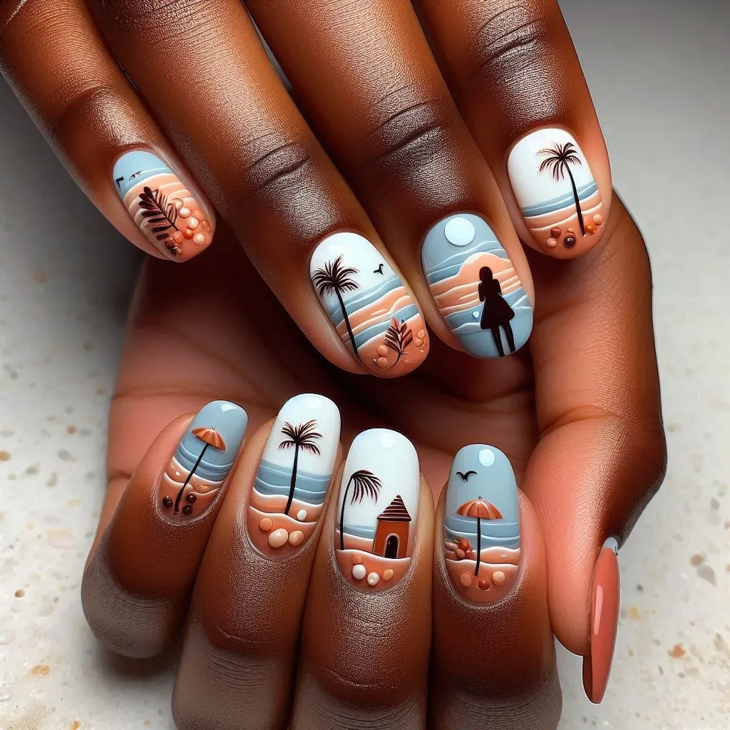 Beach Vibes Nail Designs