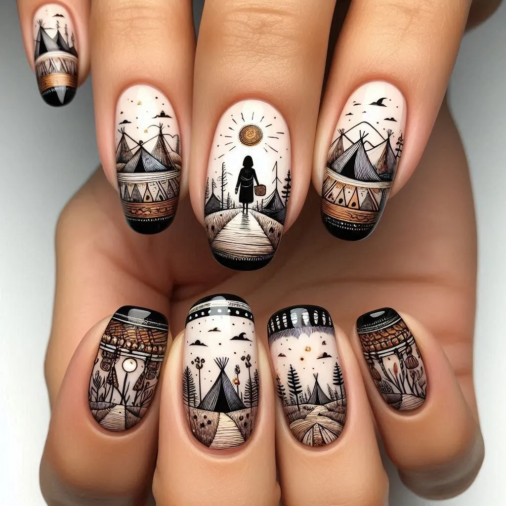 Abstract Adventure Nail Designs