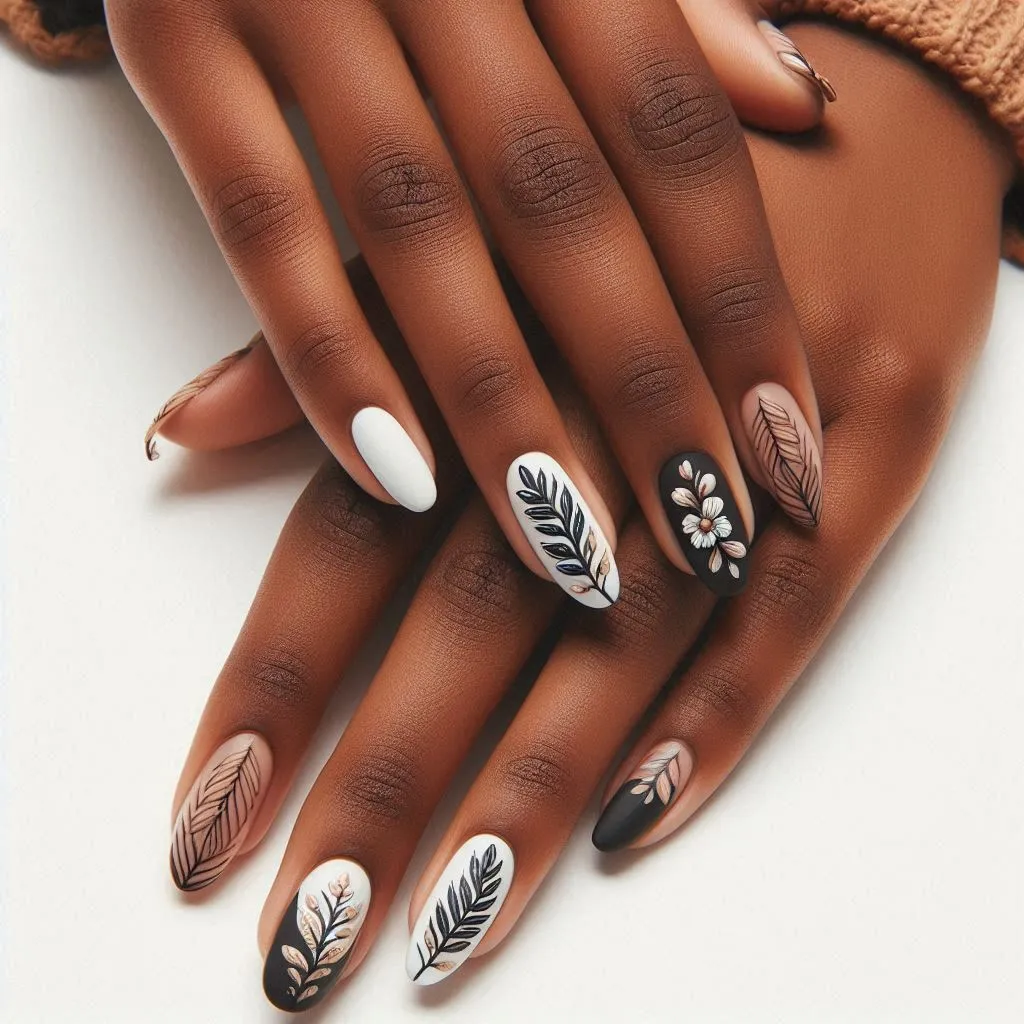 French Twist with a Pop Nail Designs