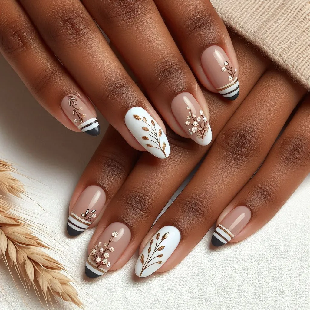 French Twist with a Pop Nail Designs