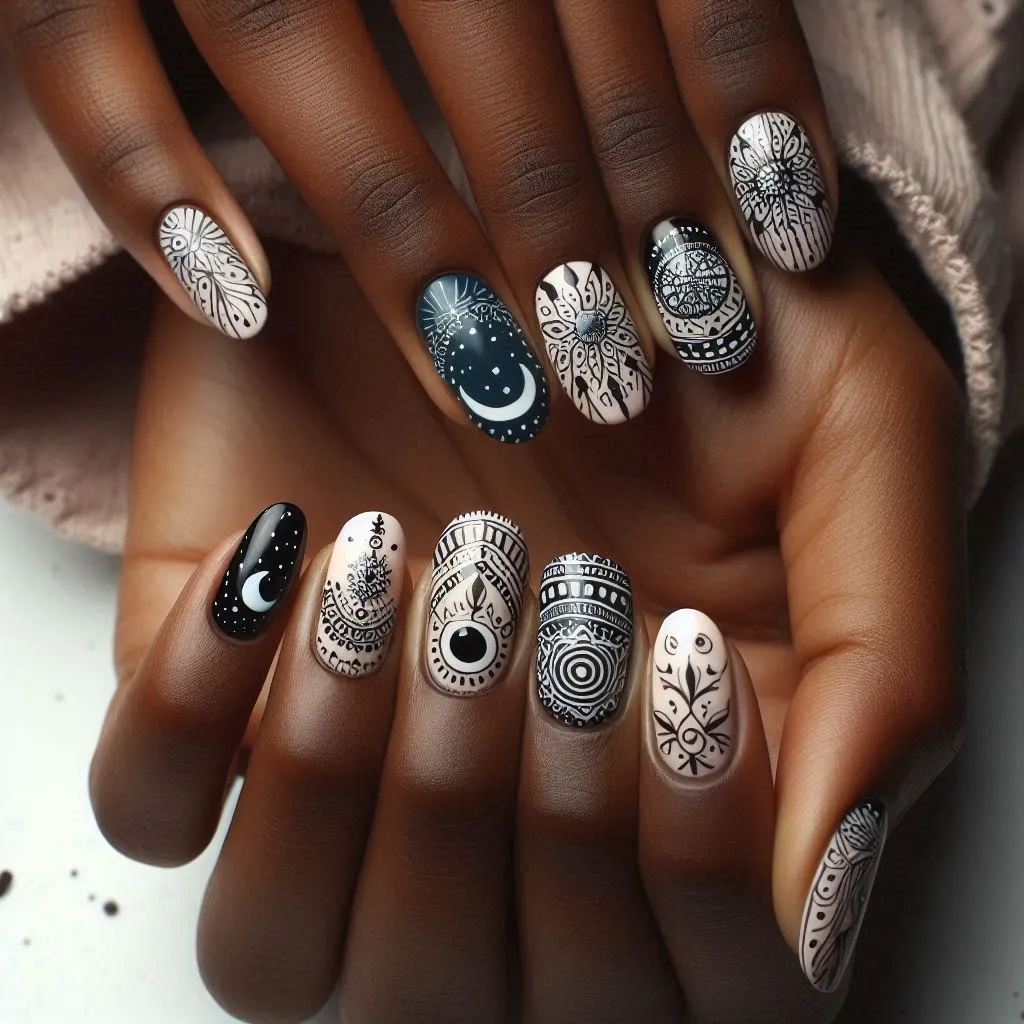 Mismatched Magic Nail Designs