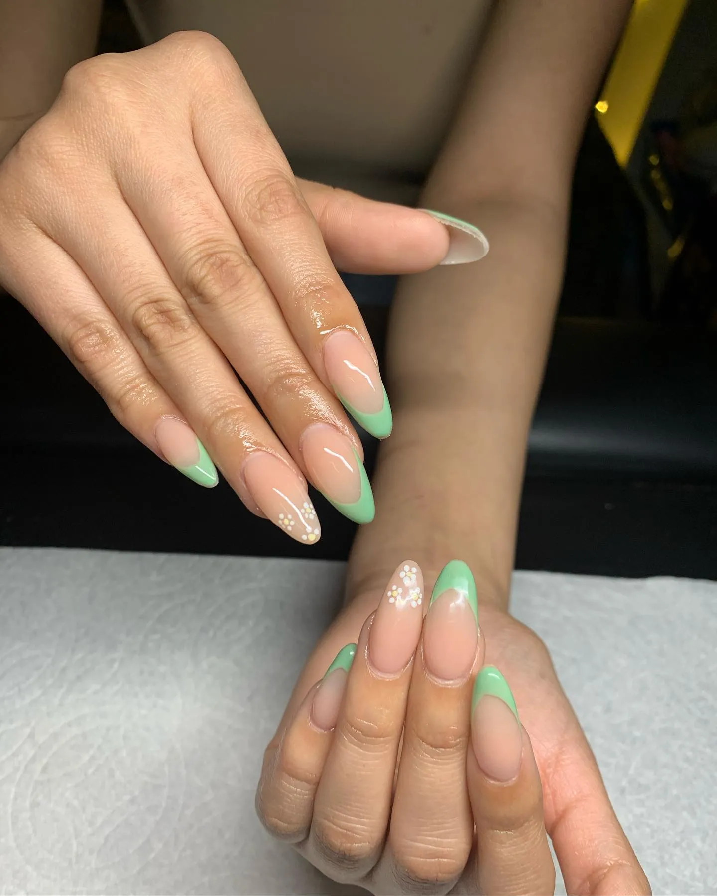 Minty Green French Tips