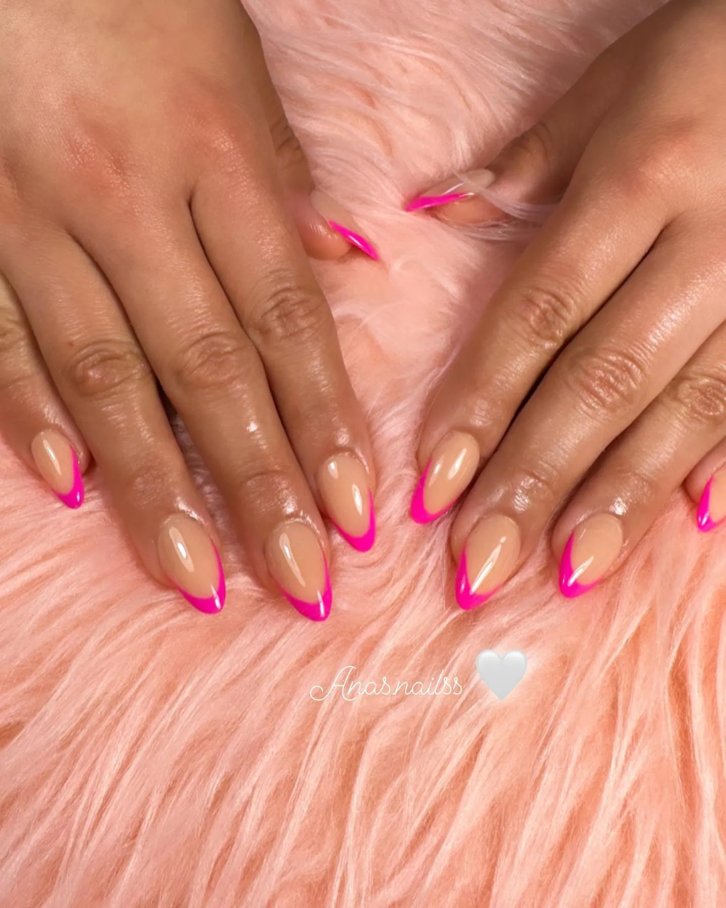 Pink French Tip Nails