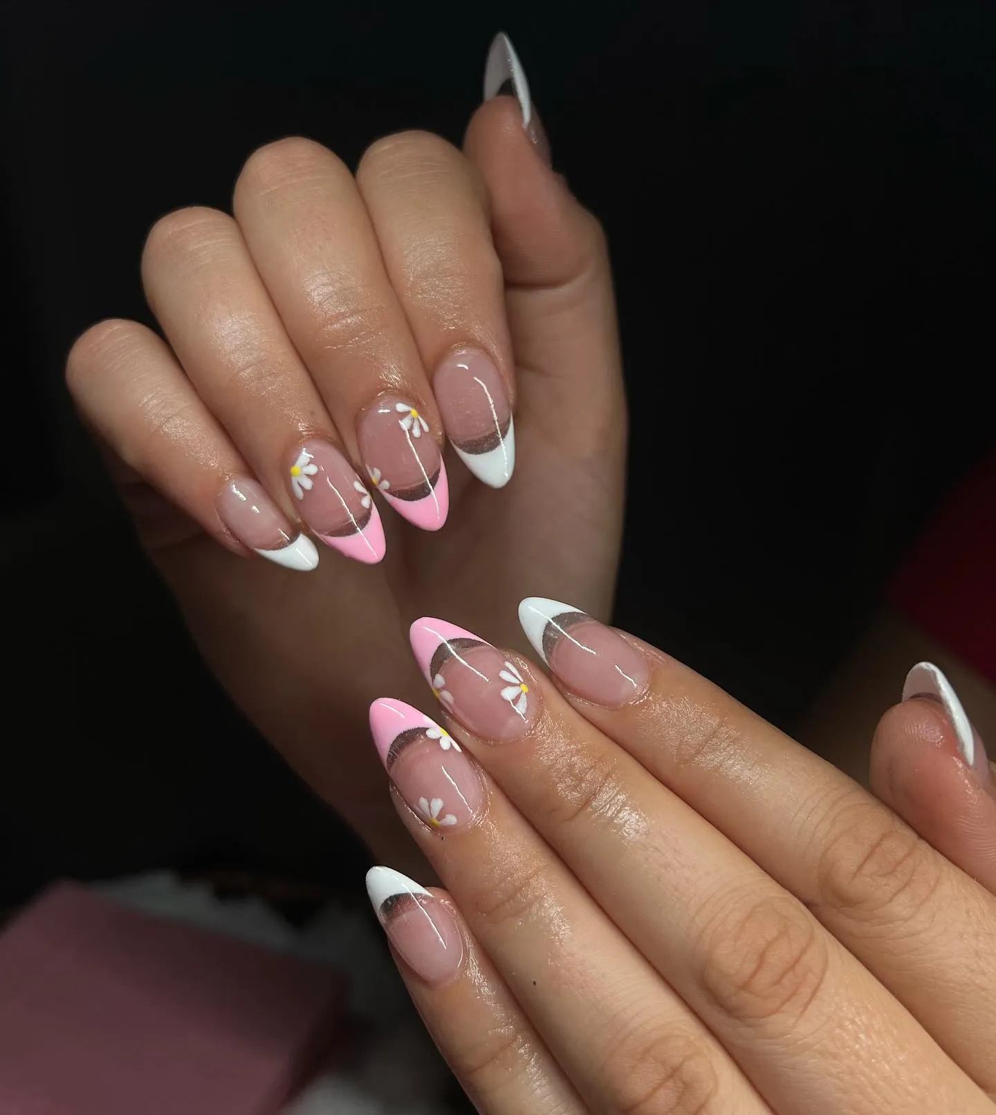 Pink French Tip Nails