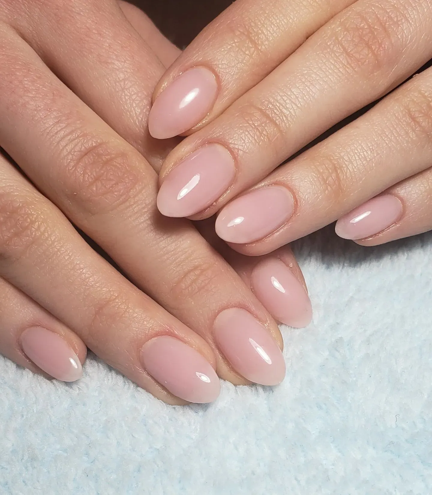 Milky Pink Almond Nails