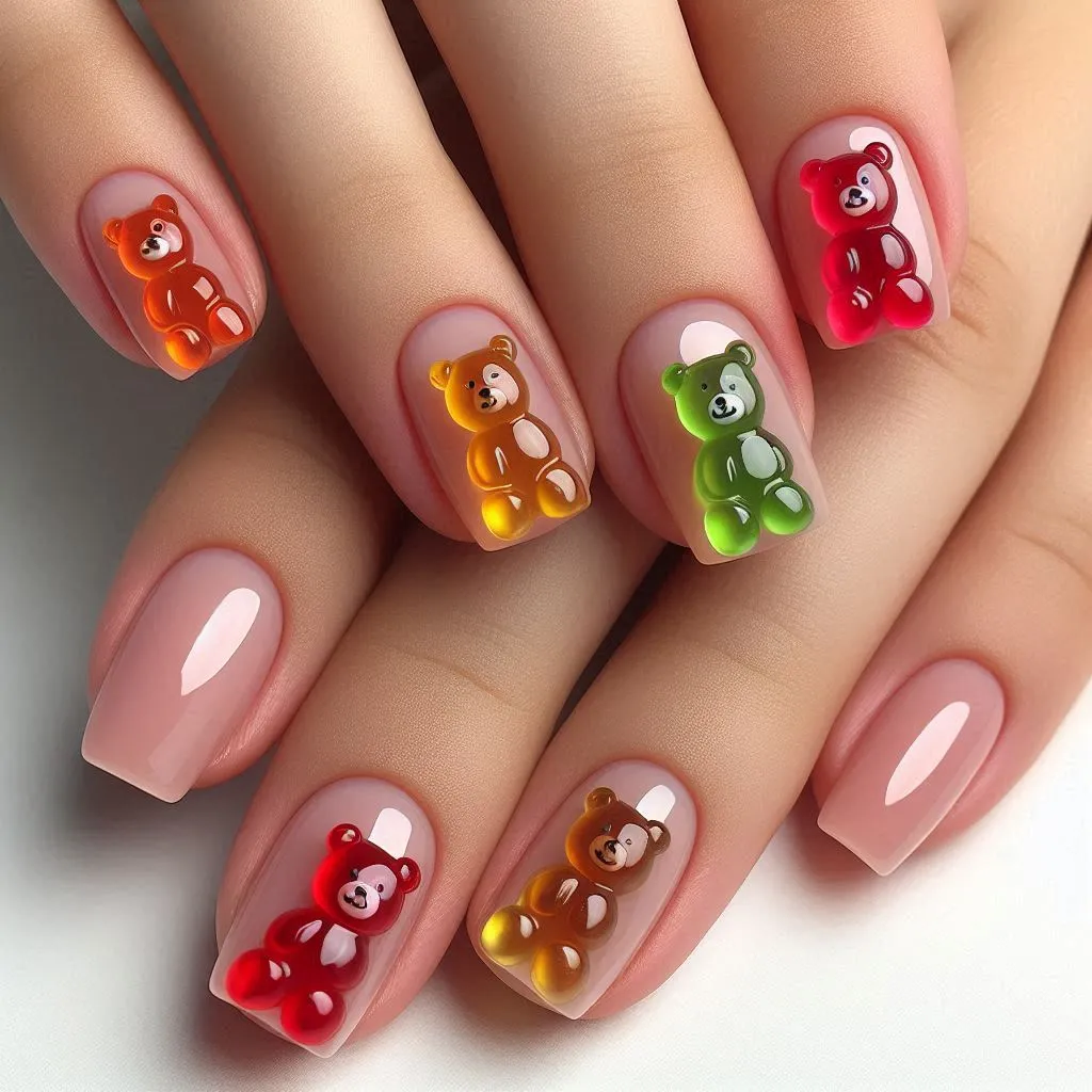 3D Gummy Bear Nails