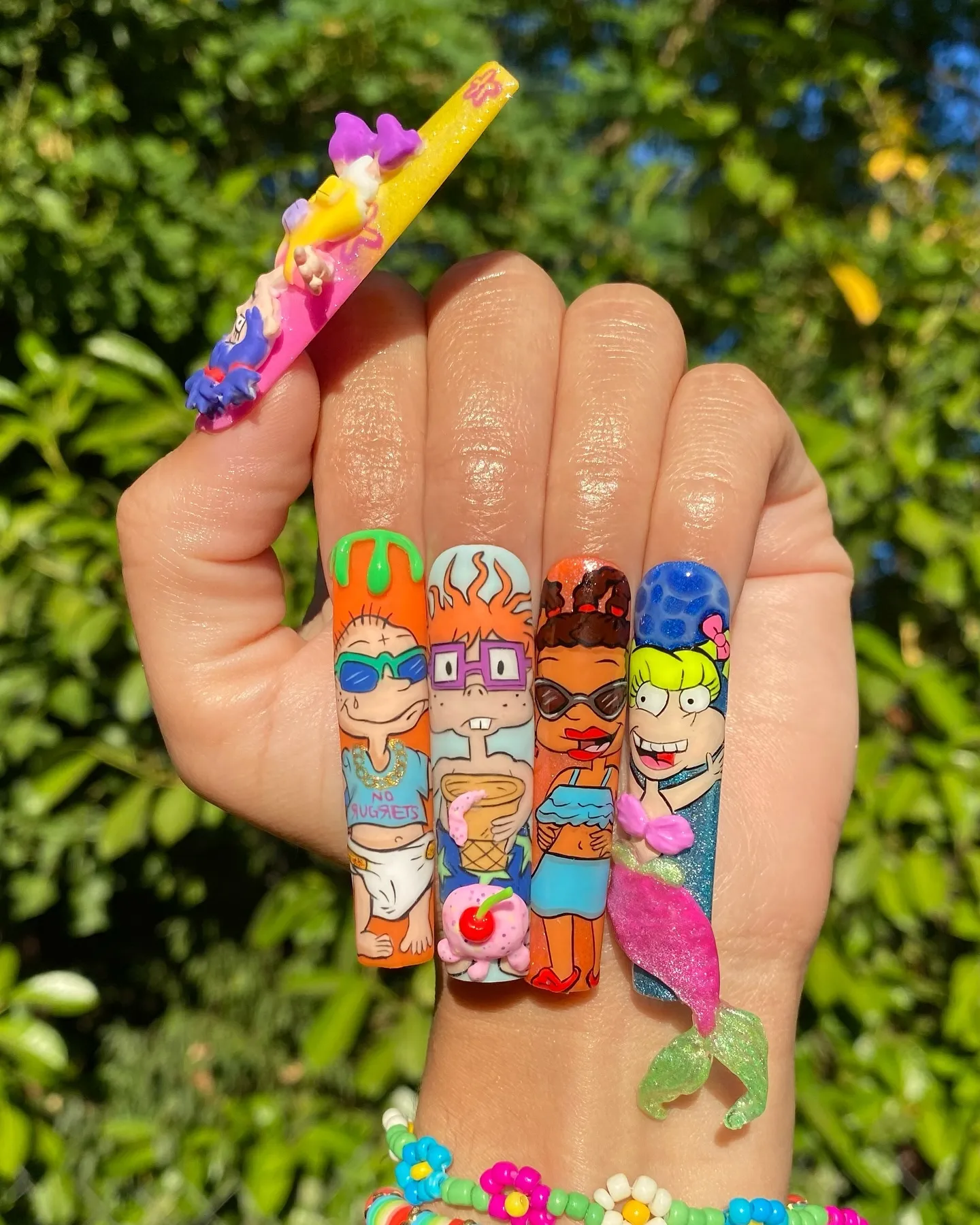 Cartoon Nail Designs Ideas