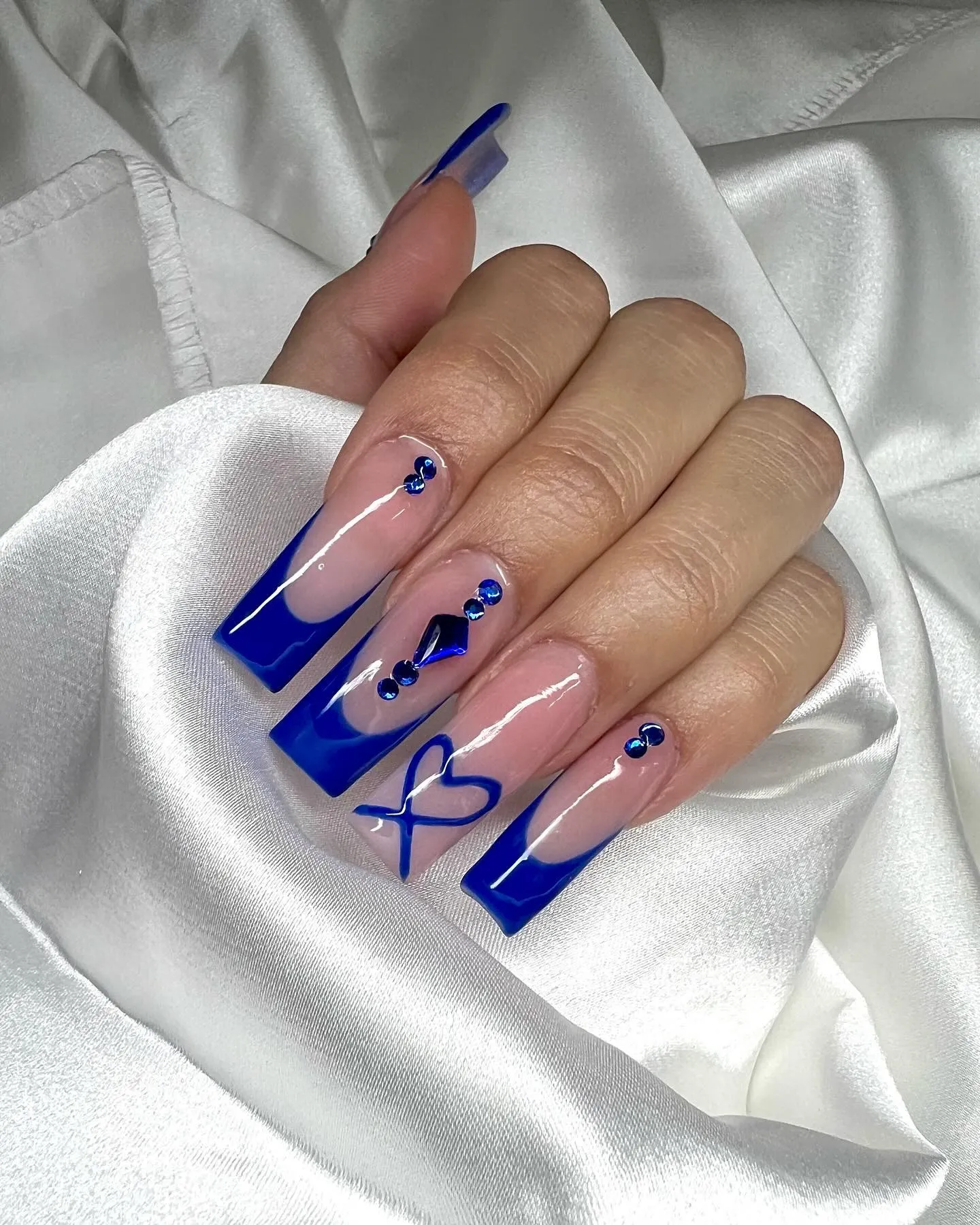 Blue Coffin Nails for Special Occasions