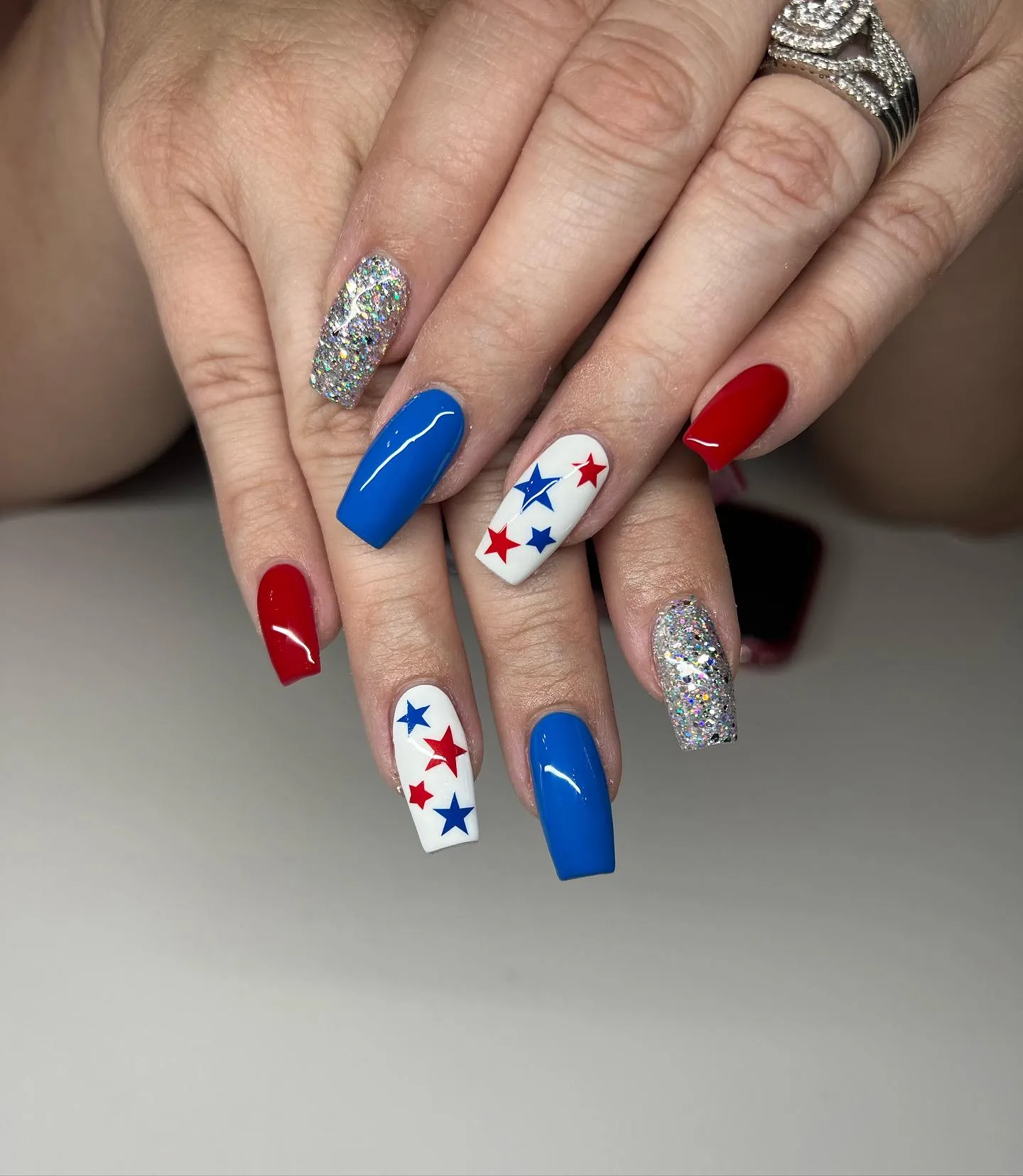 Red, White, and Blue Nail Designs