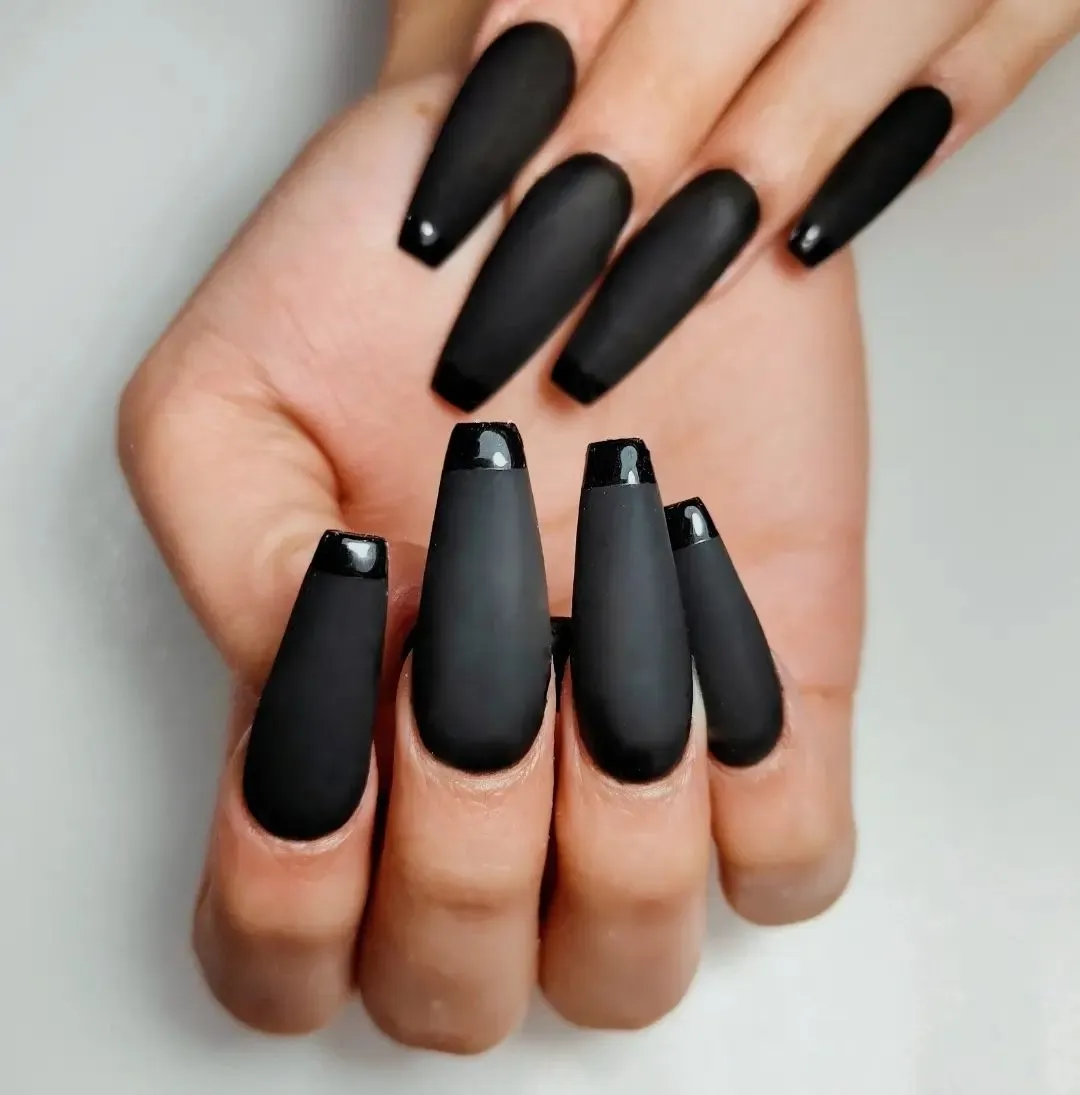 Black Coffin Nails for Weddings