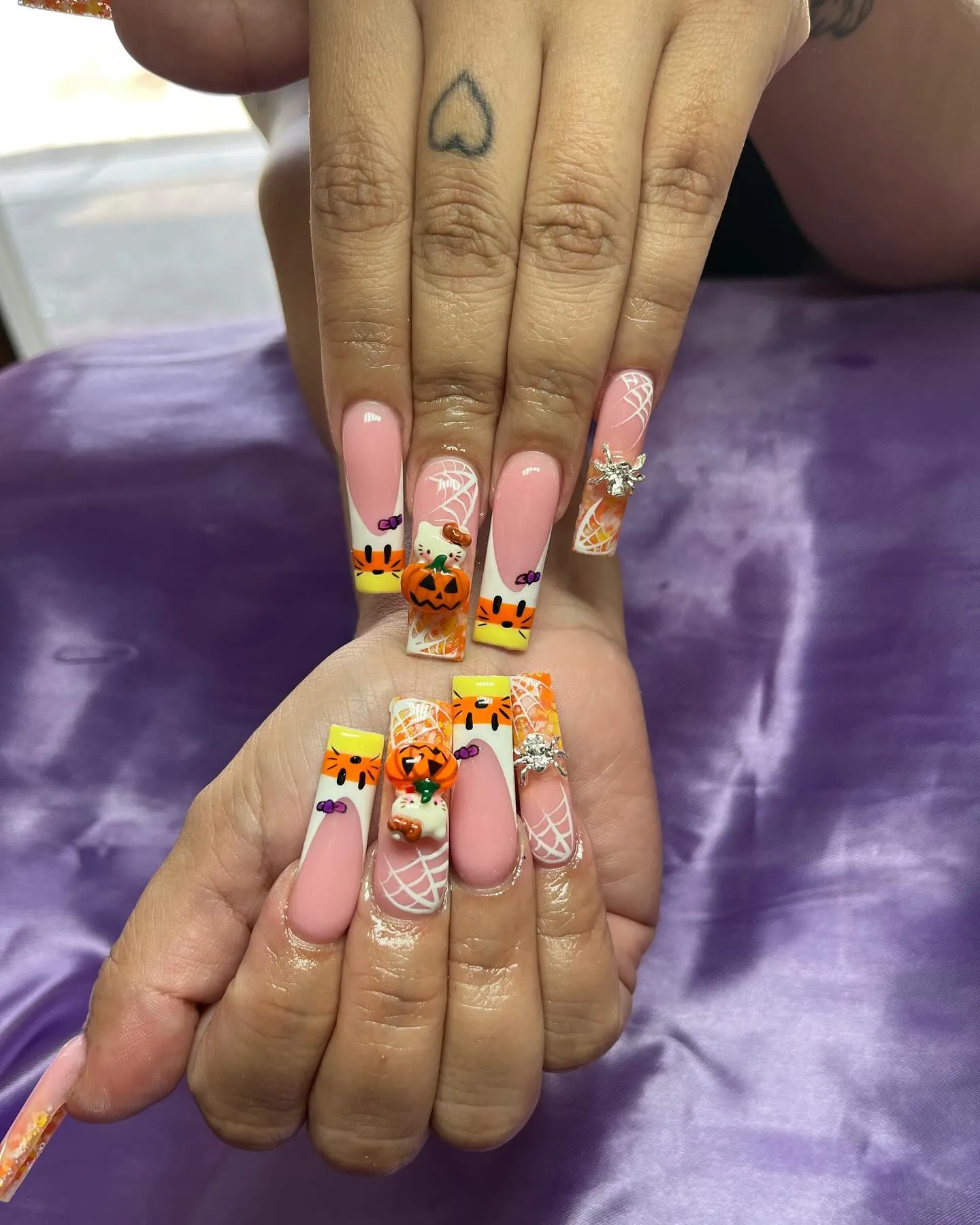 Chic Candy Corn Nails