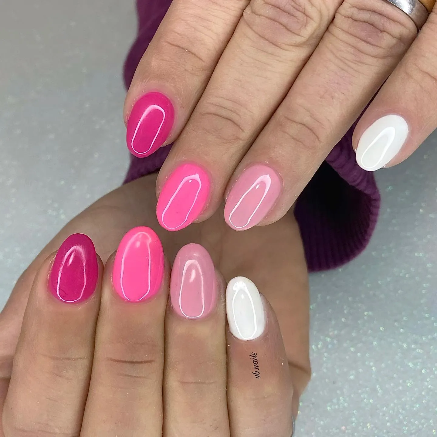 Gradient Pink Nail Designs