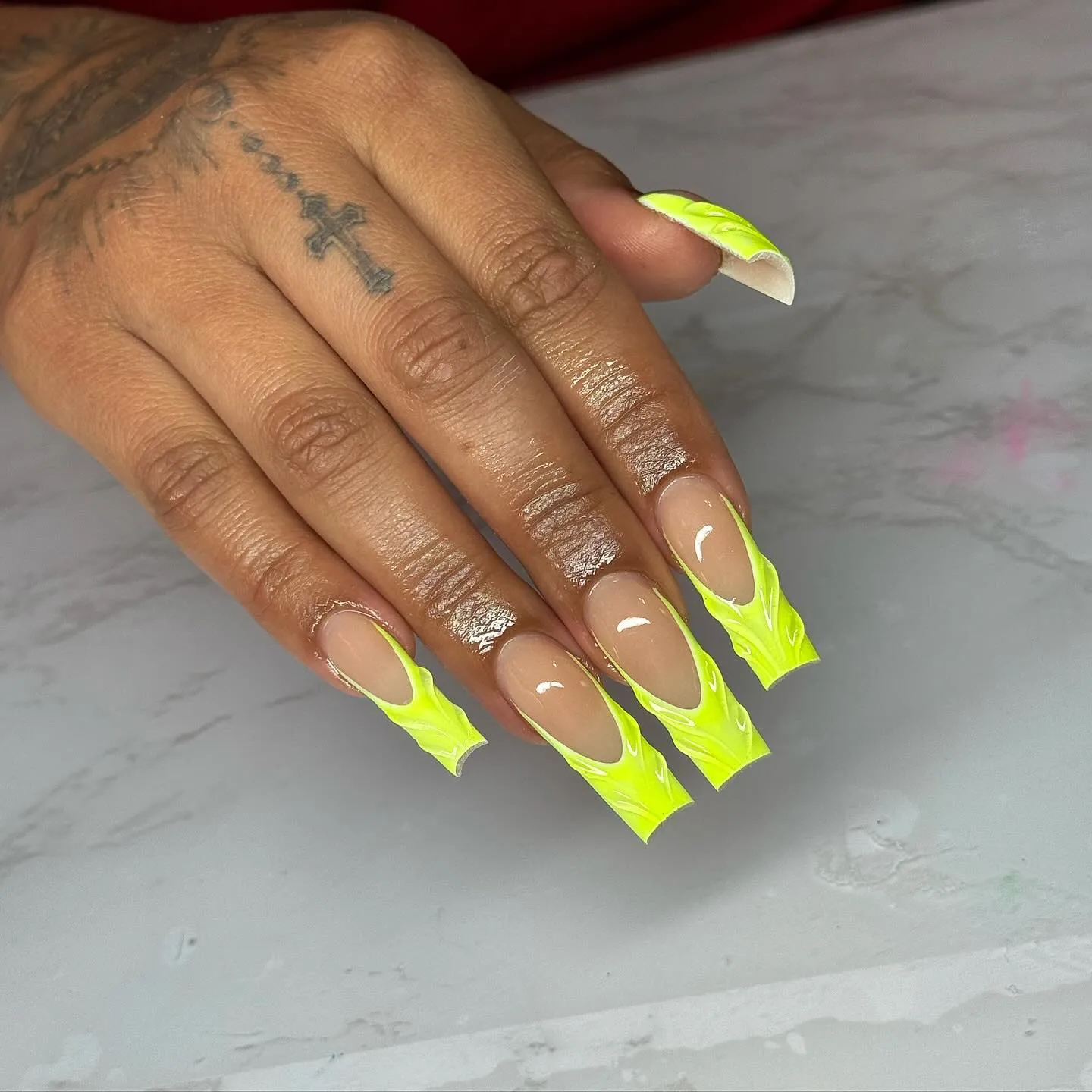 Yellow Slime Nails