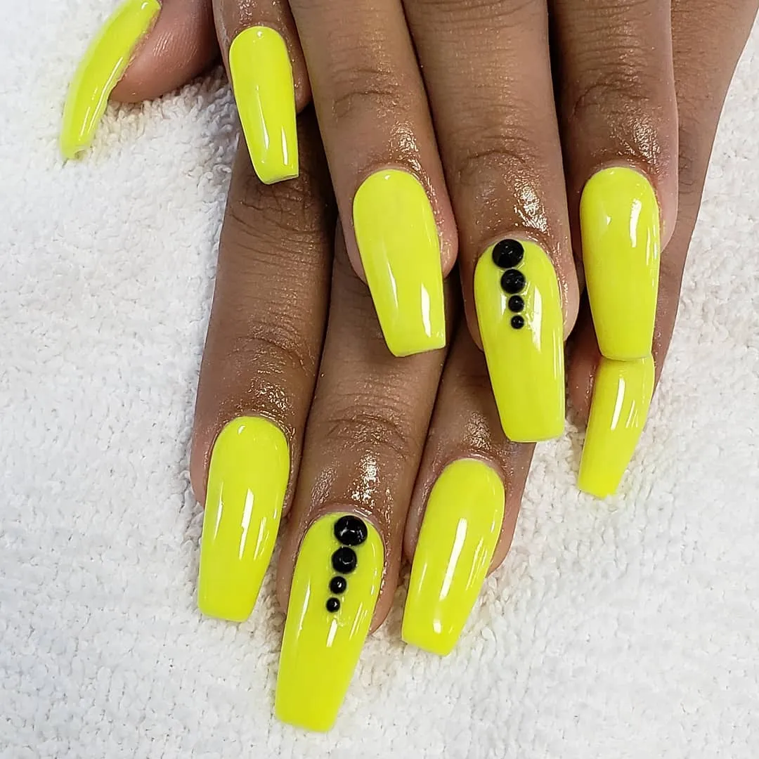 Yellow Slime Nails