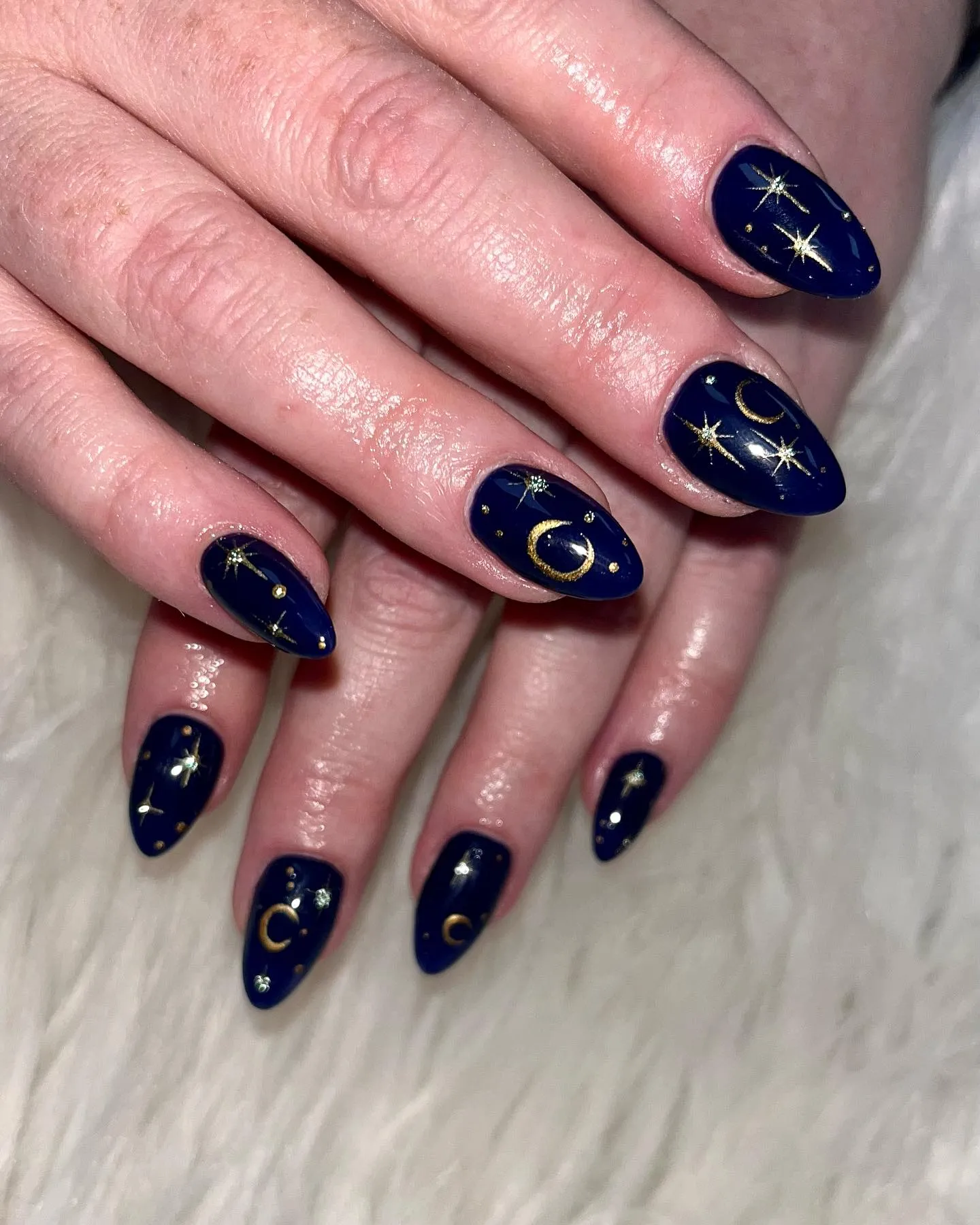 Moons and Stars Nails