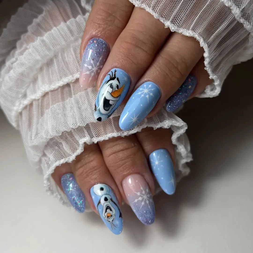 Frozen-Inspired Nails