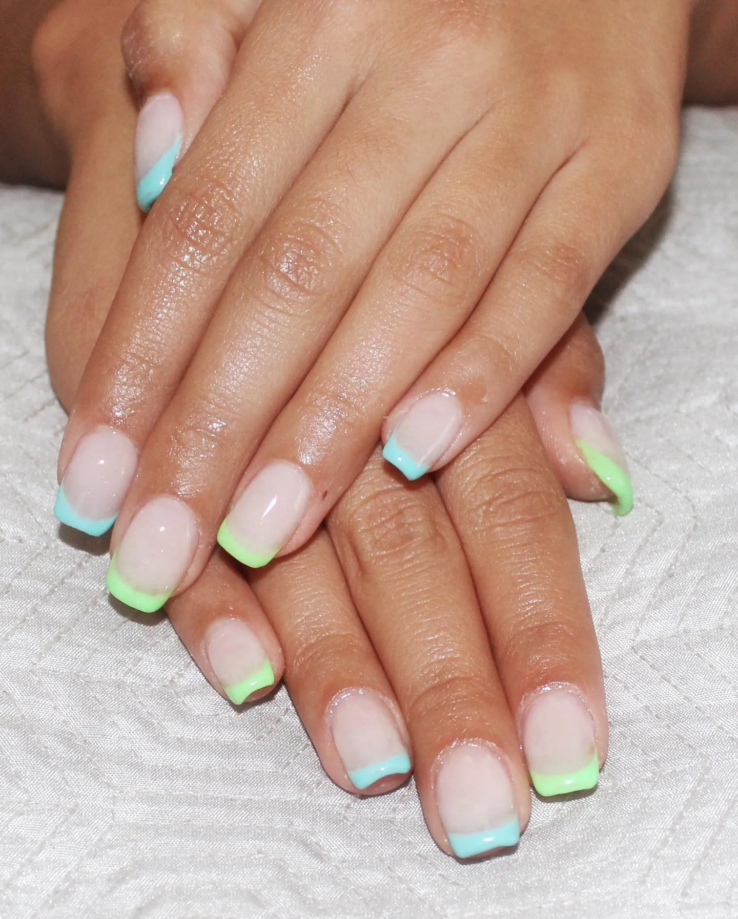 Green and Blue Nail Designs