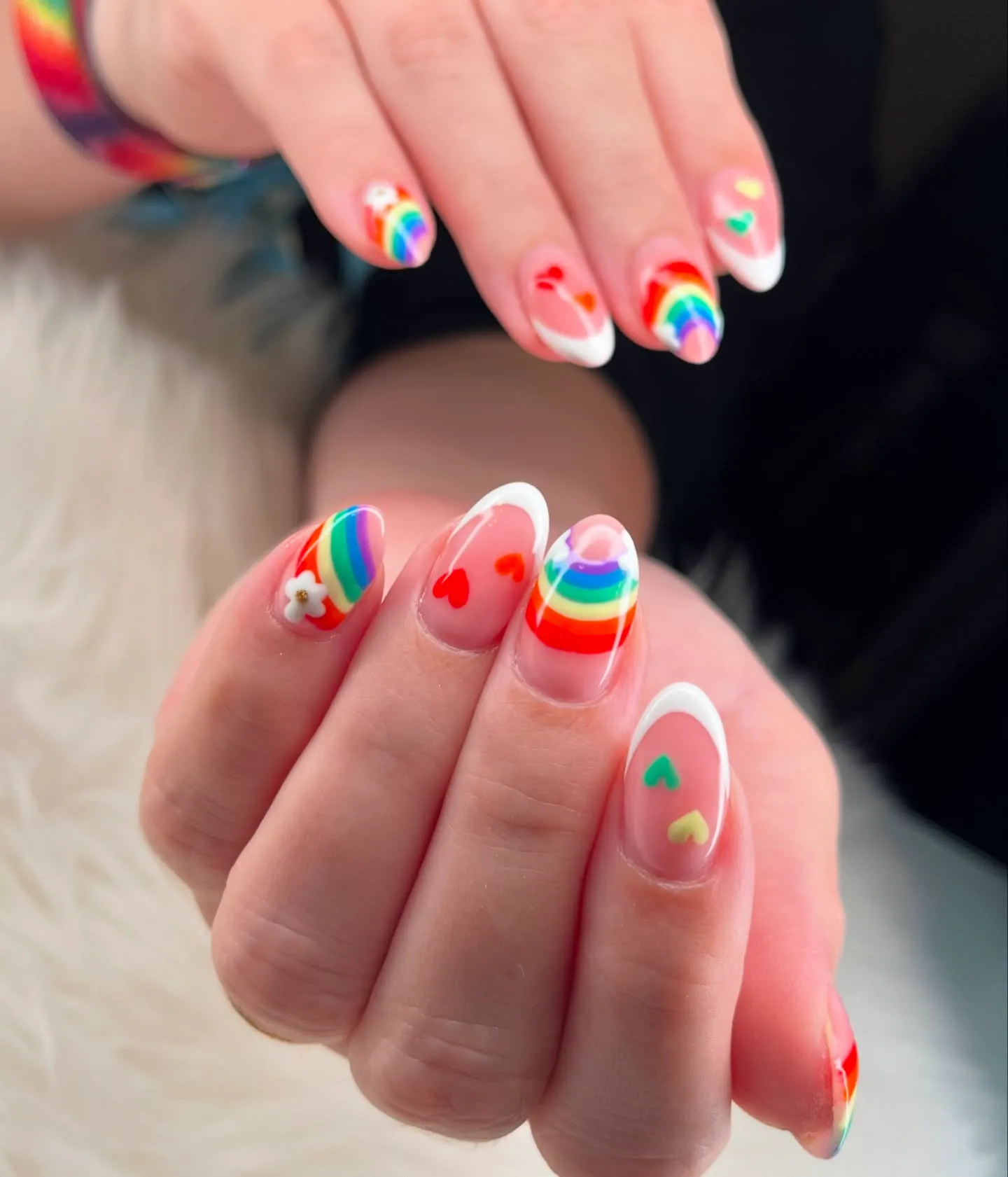 Rainbow Gradient Nails