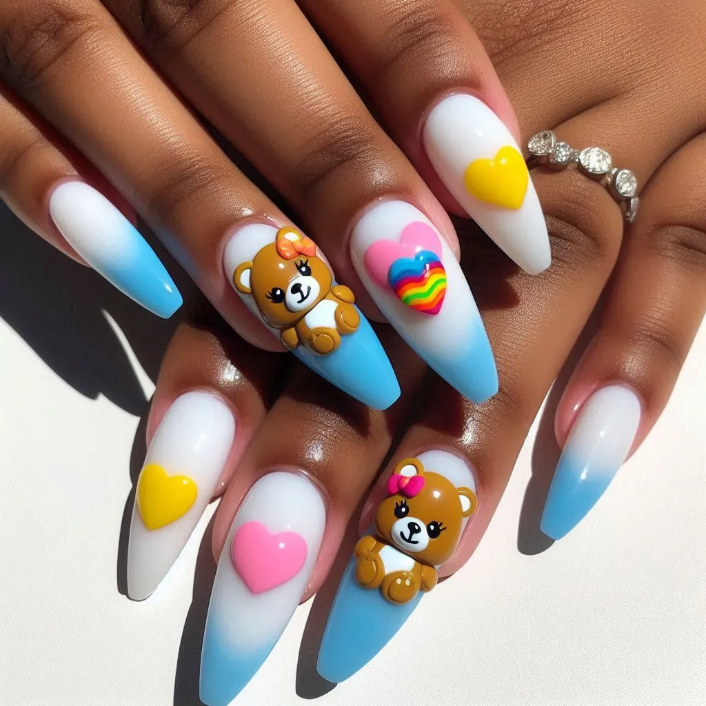 3d Bear Nails 