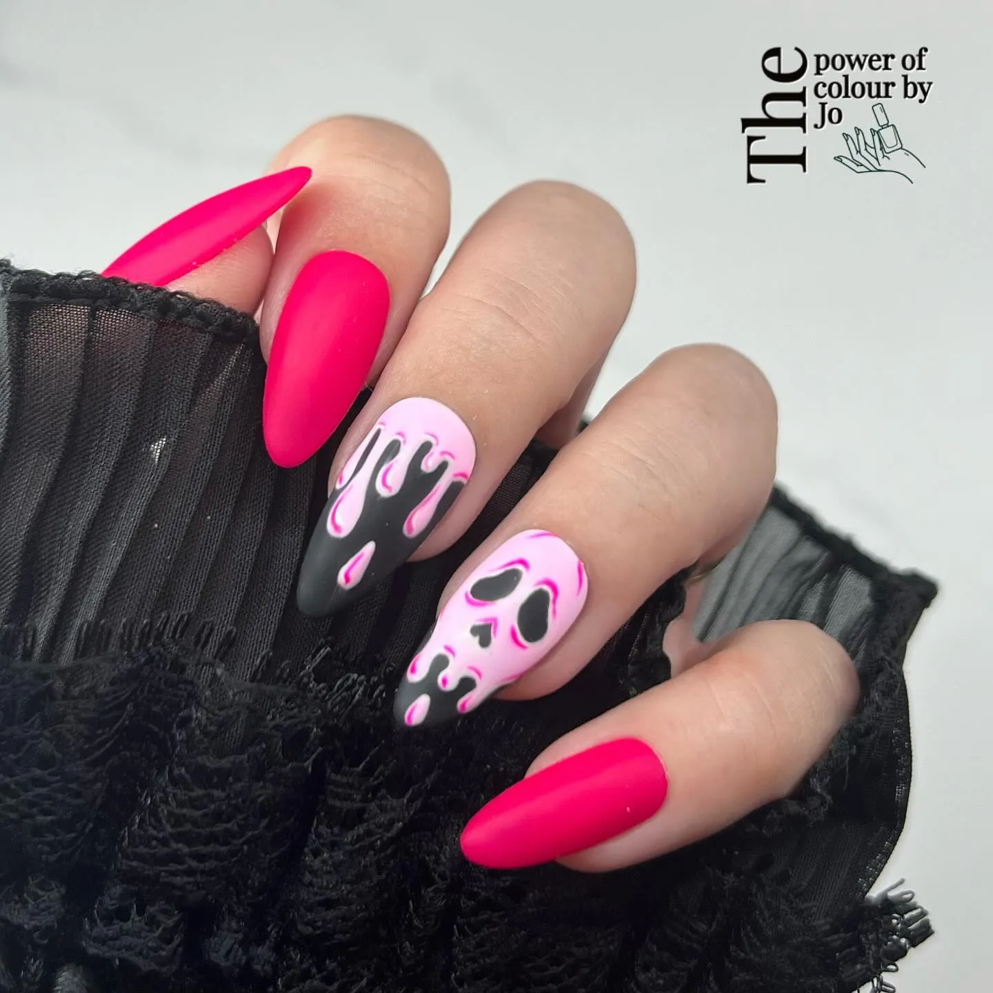 Flame & Skull Nails