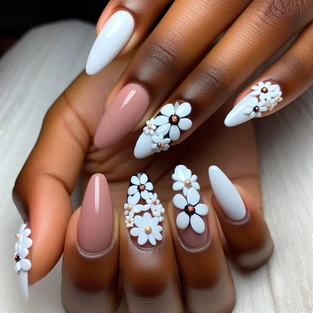 3D Floral Nails