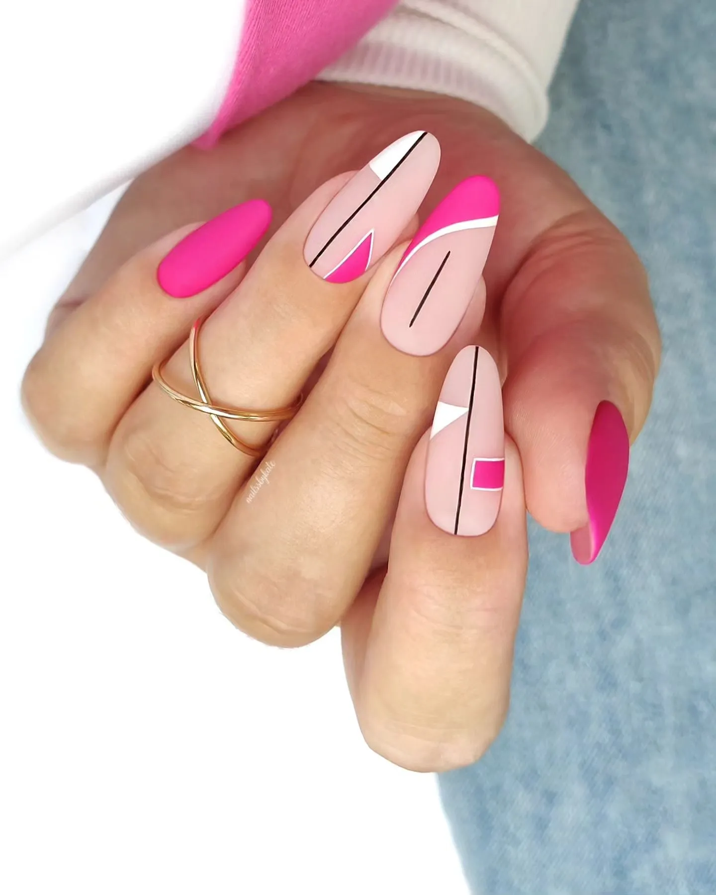 Geometric Nail Art