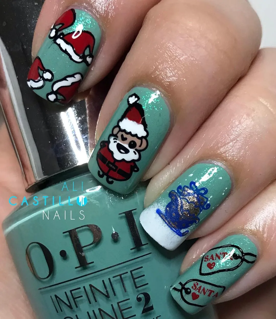 Santa Claus Coffin Nails