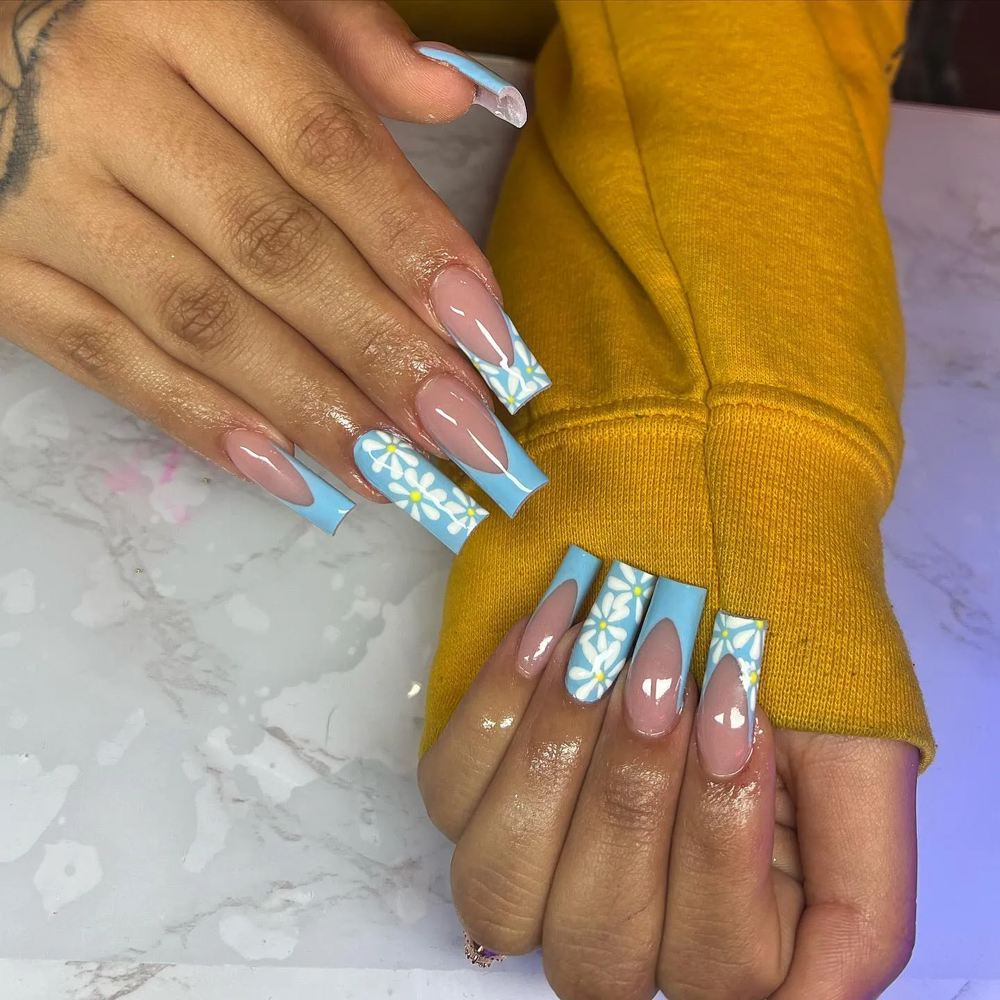 Cloudy Skies Nails