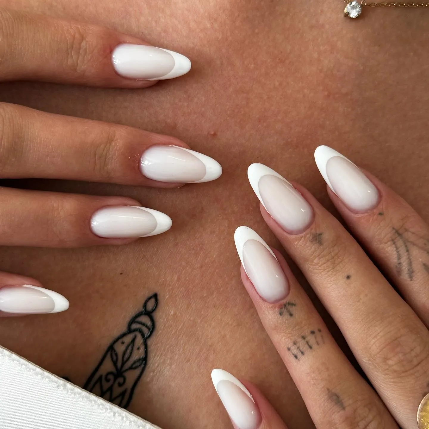 Milky White Nails