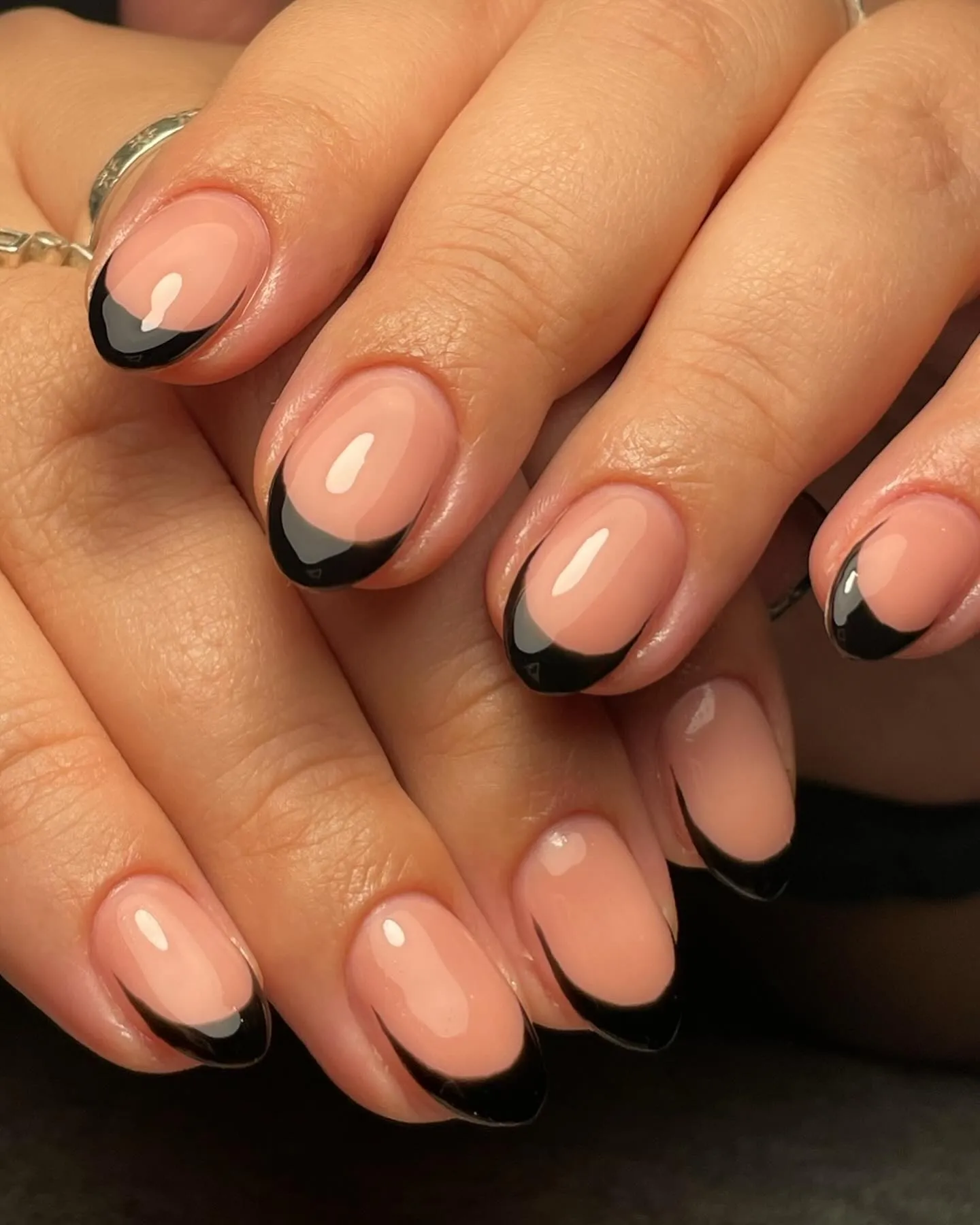 Almond French Tip Nails