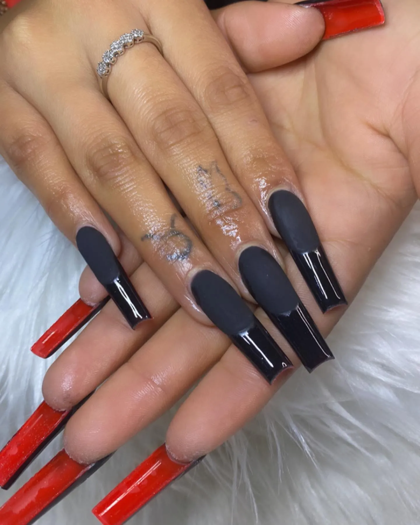 Matte Coffin Nails 