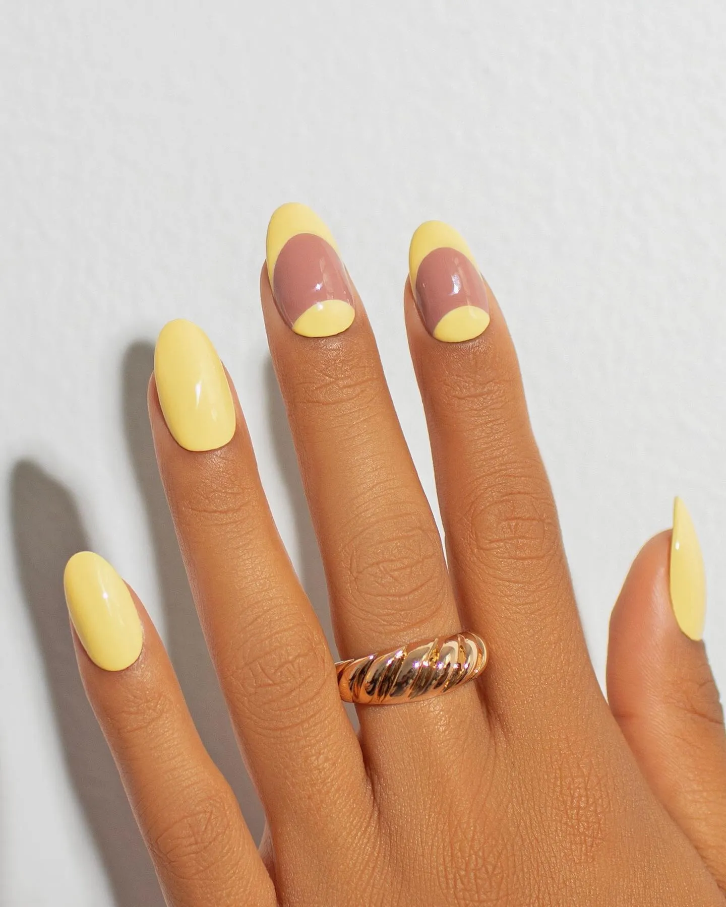 Yellow French Tip Nails