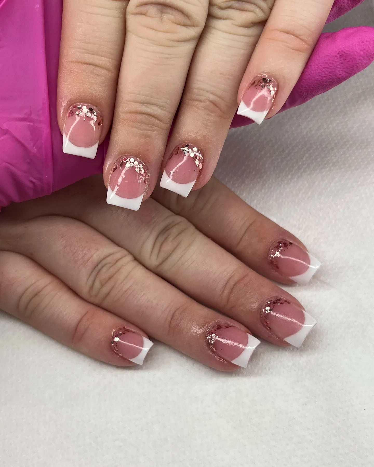 White And Pink Nails