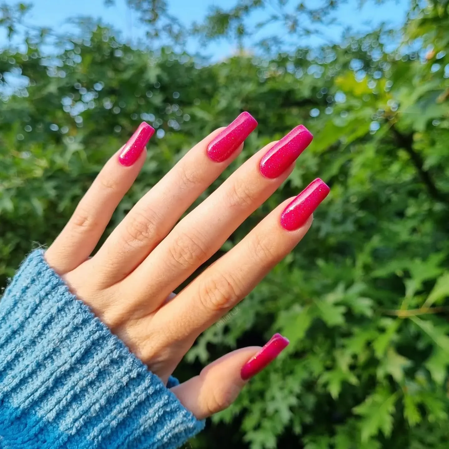 Magenta Red Nails