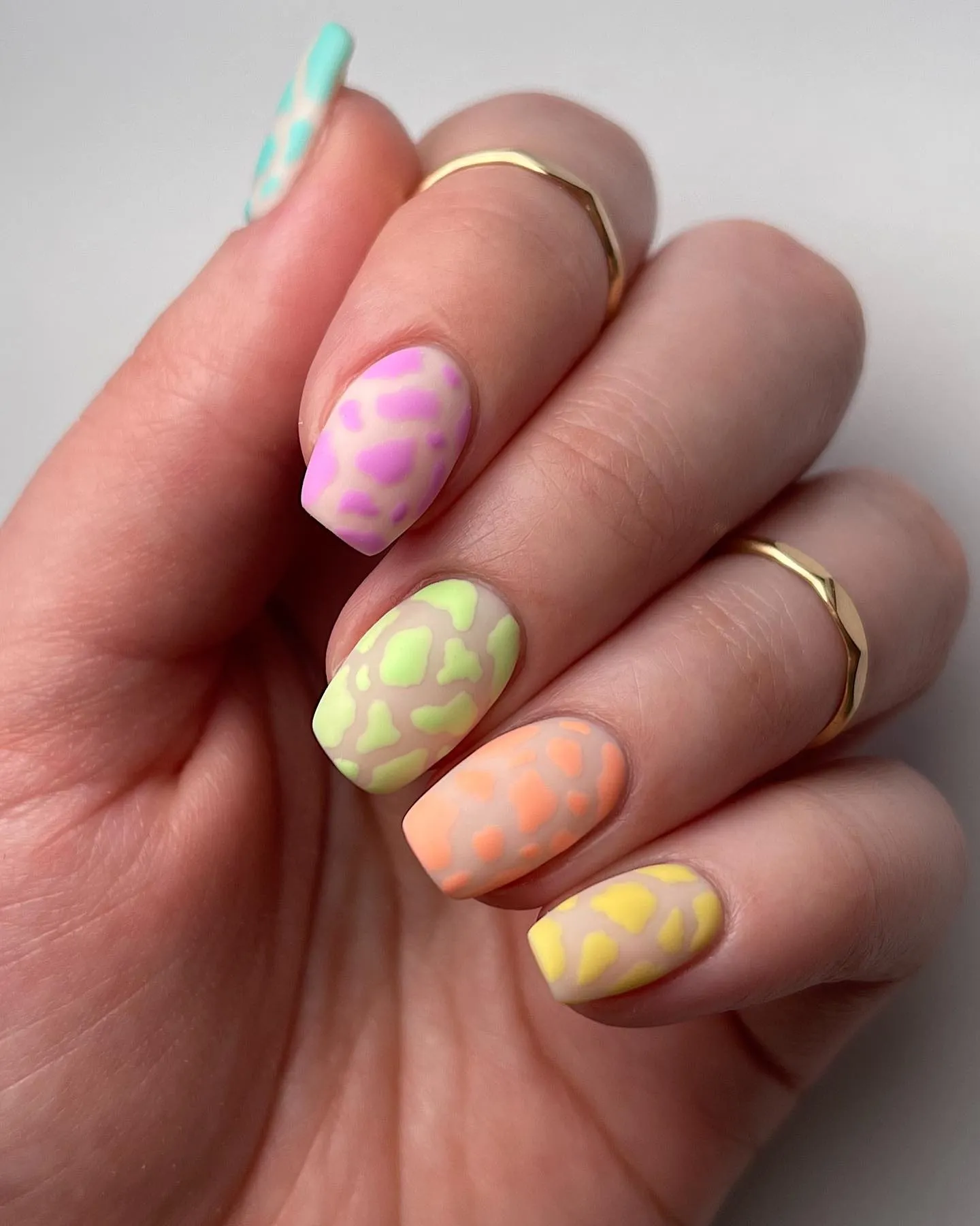 Pastel Fade Coffin Nails