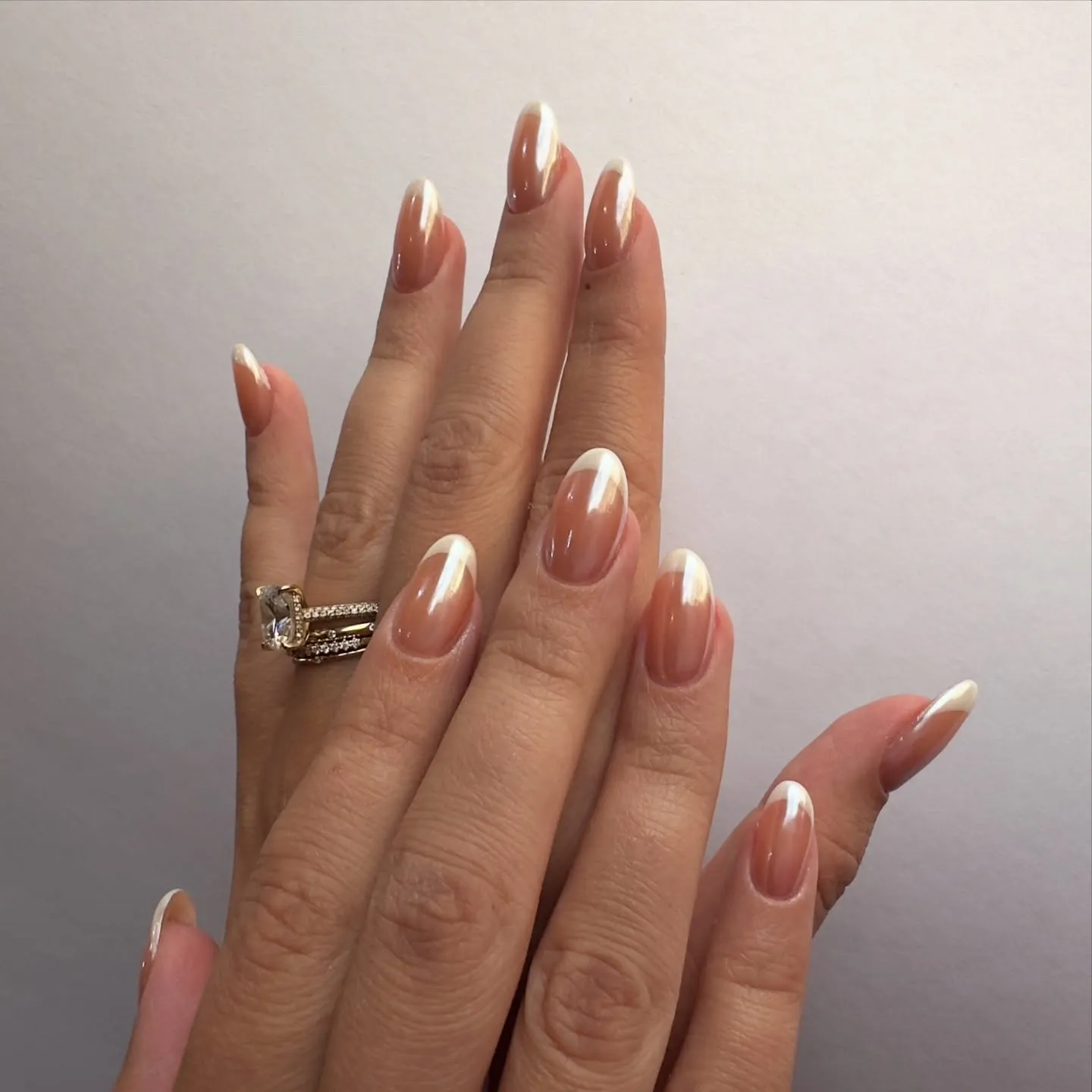 Chrome French Nails