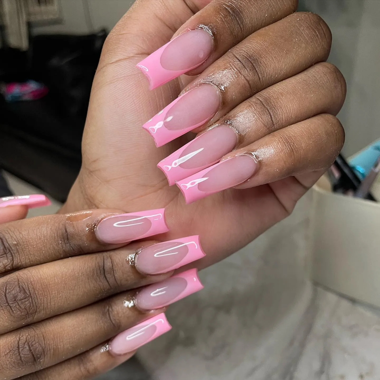 Long French Tip Nails