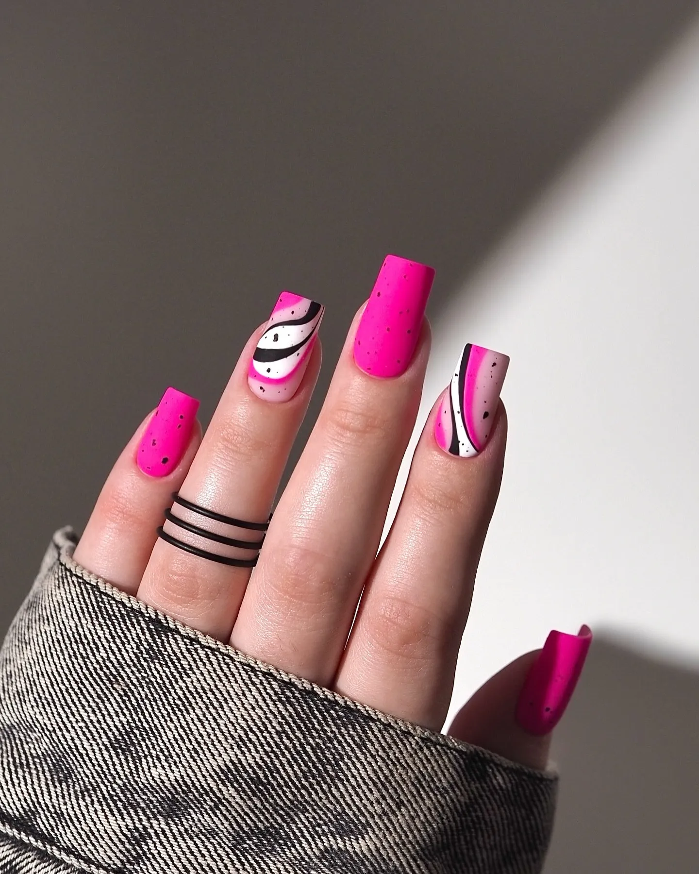 Neon Fade Coffin Nails