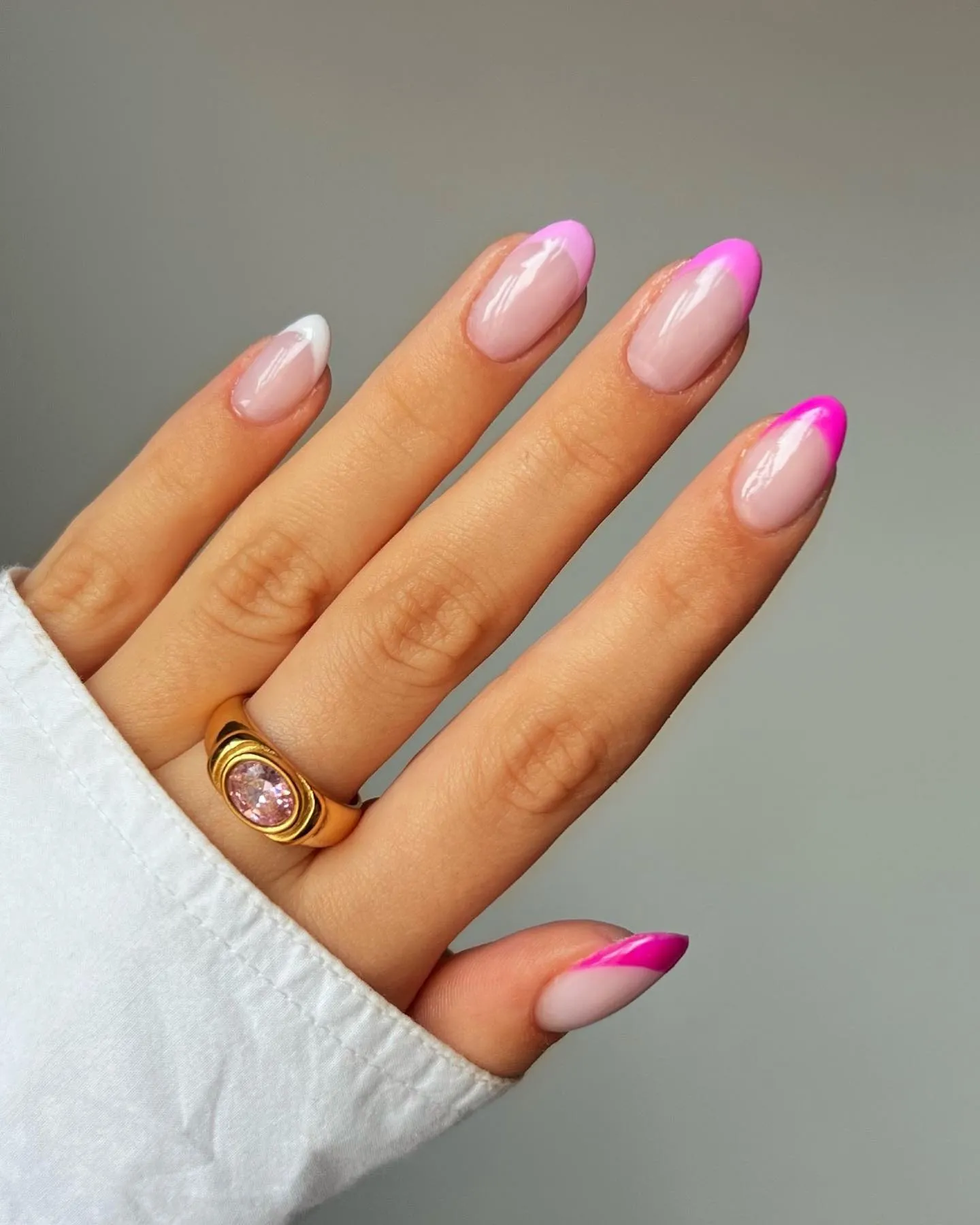 Short Pink French Tips