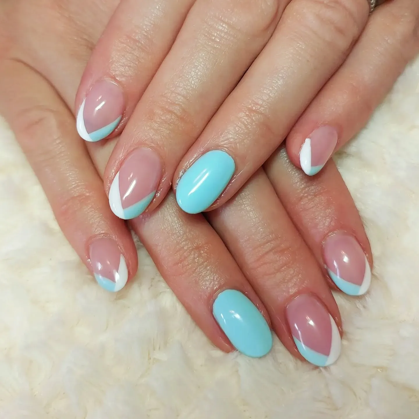 Geometric French Nails