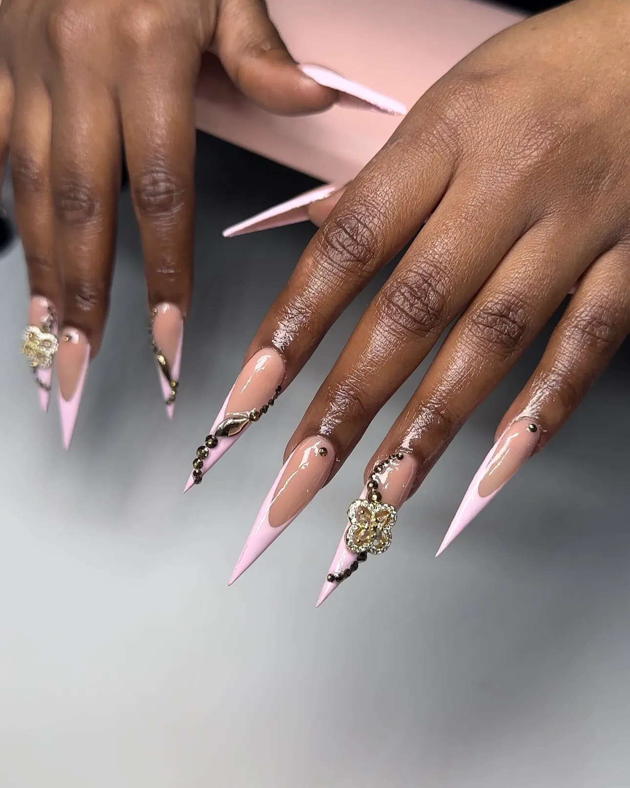 Stiletto French Nails