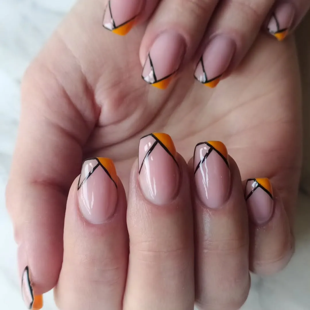 Geometric Coffin Nails