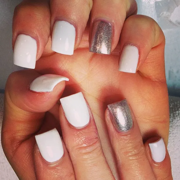 Pure White Manicure