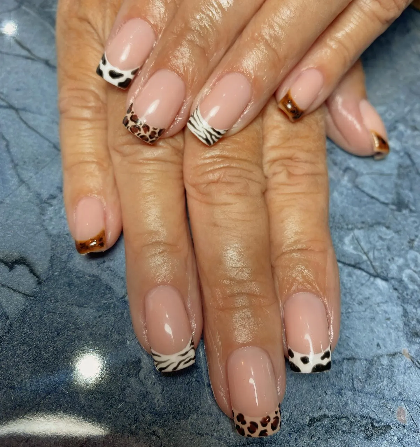 Animal French Manicure 